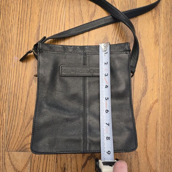 fossil black pebble leather crossbody Small Purse - Picture 10 of 11